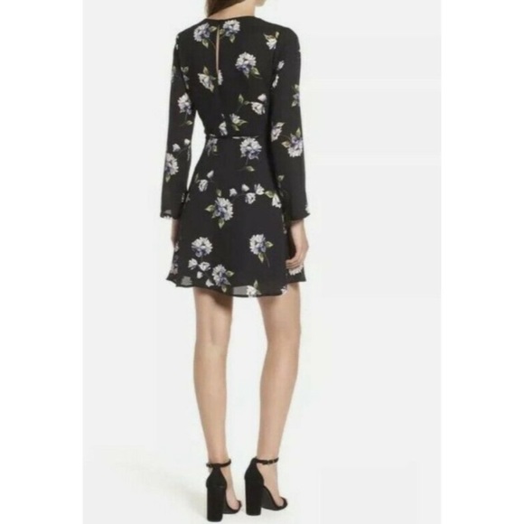 Lush Black Floral Dress Size Small NWT - Picture 3 of 11